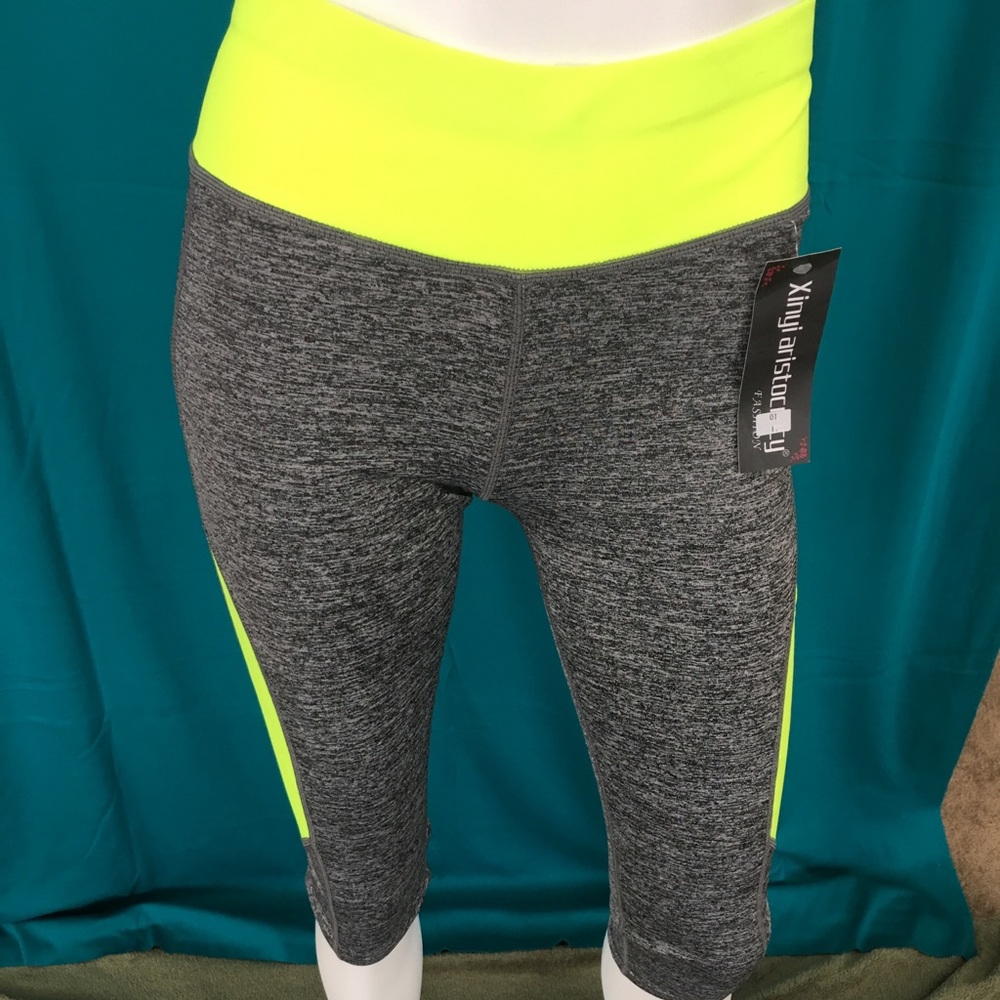 Yellow Capri leggings